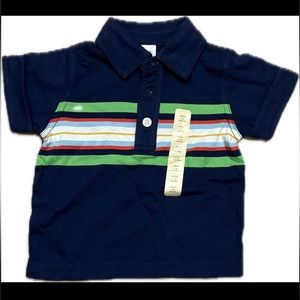 NWT Baby Gap - Navy Collared Shirt with Stripes 3-6 month